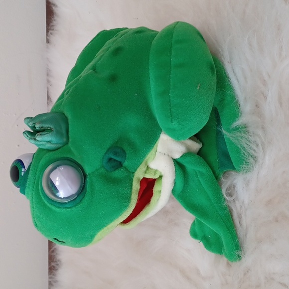 Vintage frog king hand puppet crazy eyes pretend play - Picture 4 of 11